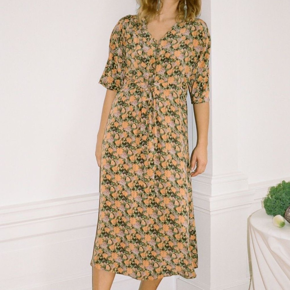 Wray Market dress is peony floral